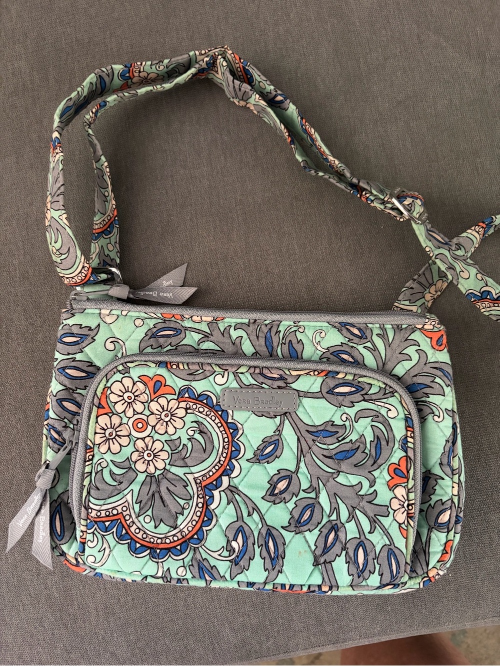Vera Bradley Fan Flowers  Small Crossbody Purse